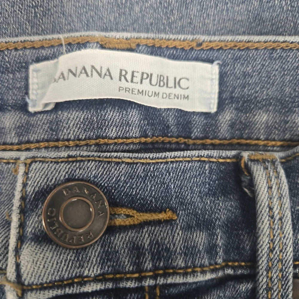Banana Republic Premium Women's 27 Skinny Zippered Ankle Jeans